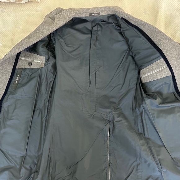 Rice Mens Wool TopCoat in Grey - Size IT 50/US Medium - Made in Italy - Picture 5 of 12